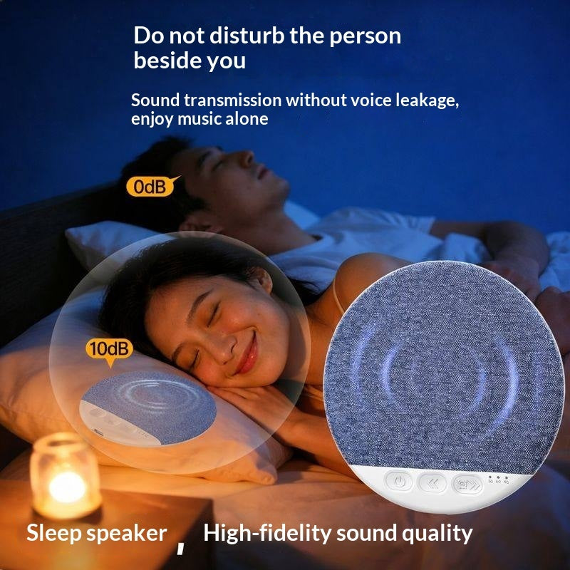 Flat wireless speaker that slides under a pillow