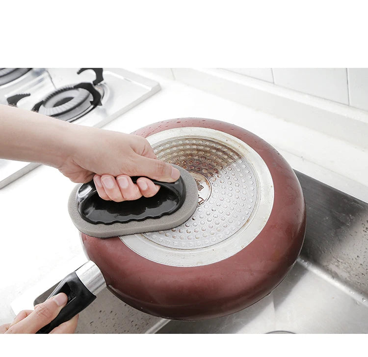Kitchen Gadgets Magic Sponge Cleaning Sponge Kitchen Tools Strong Decontamination Brush with Handle Bathroom Kitchen Accessories