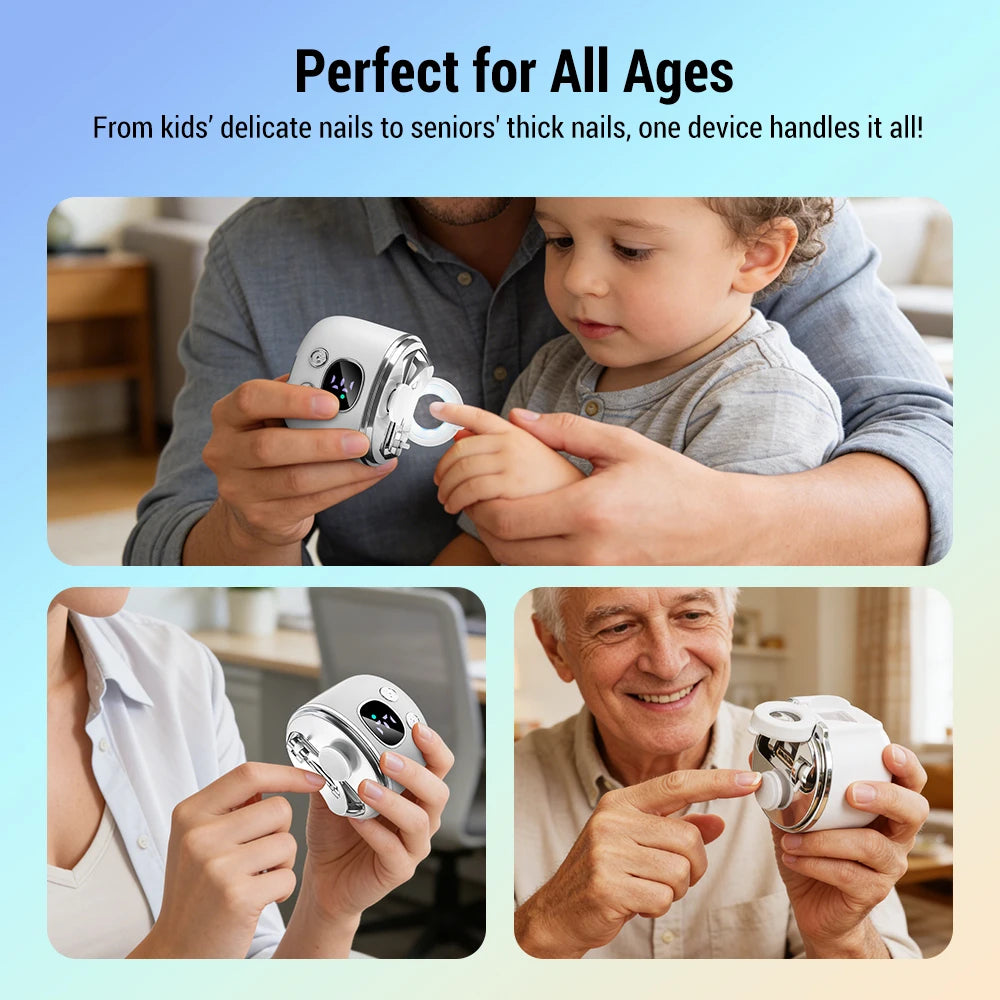 Electric Nail Trimmer with LED Magnifier