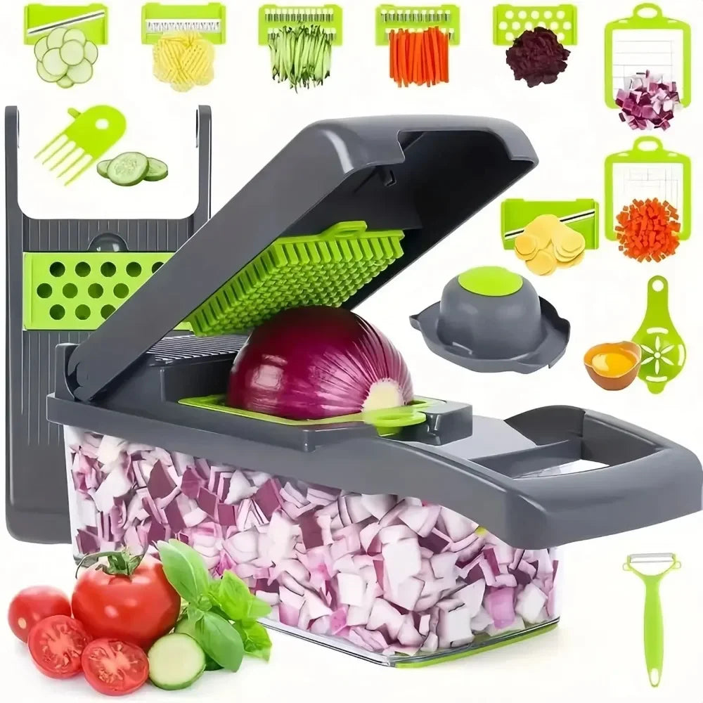 14-in-1 multifunctional vegetable chopper and slicer