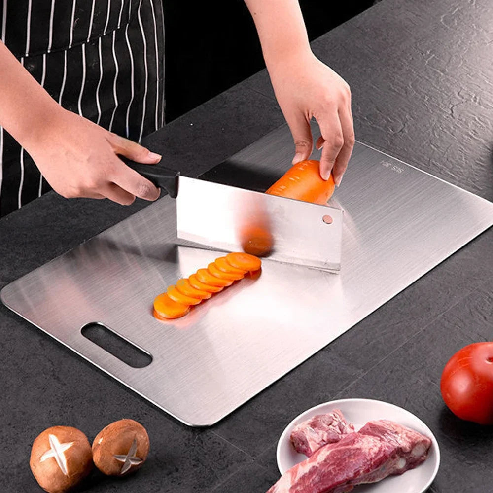 Double-Sided Stainless Steel Cutting Board