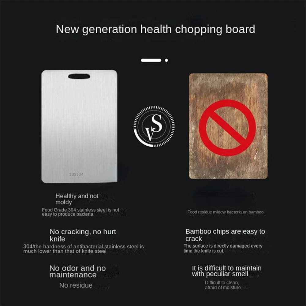 Double-Sided Stainless Steel Cutting Board
