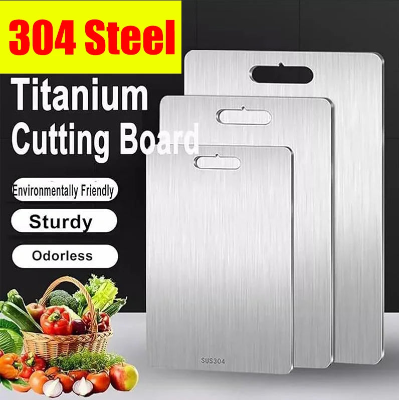 Double-Sided Stainless Steel Cutting Board