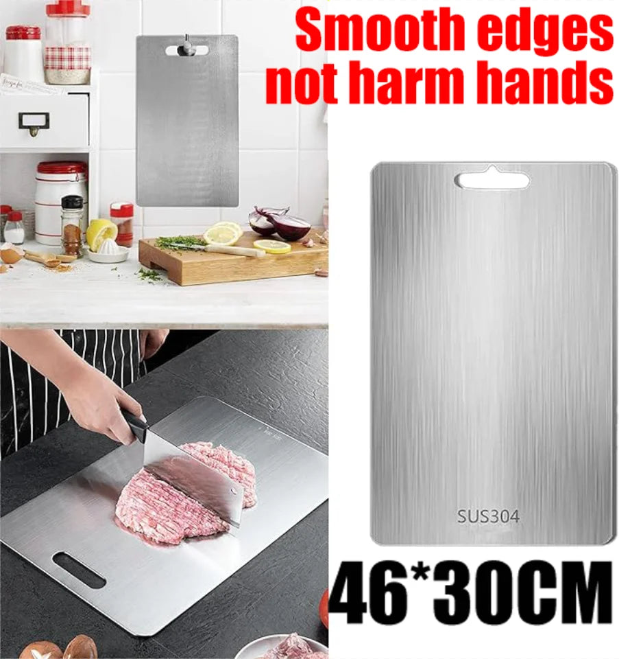 Double-Sided Stainless Steel Cutting Board