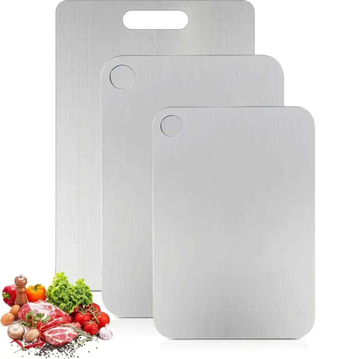 Double-Sided Stainless Steel Cutting Board