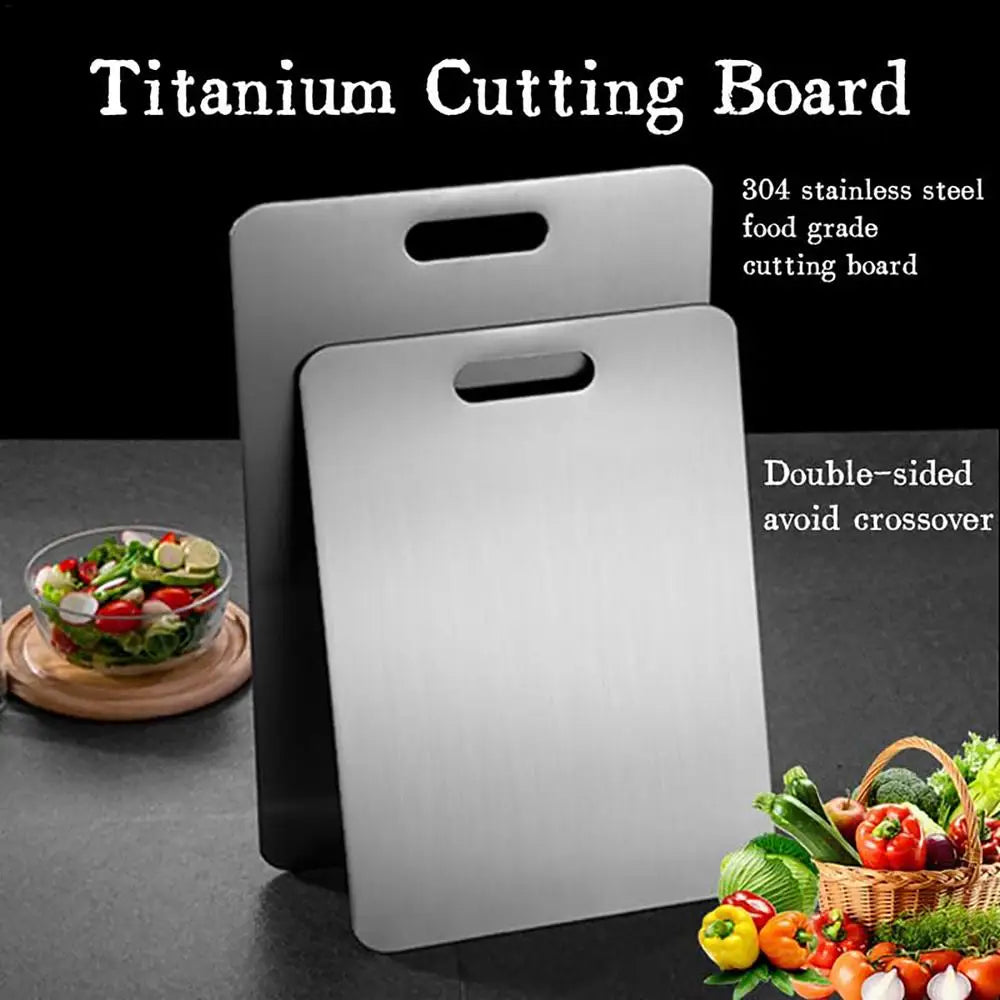 Double-Sided Stainless Steel Cutting Board