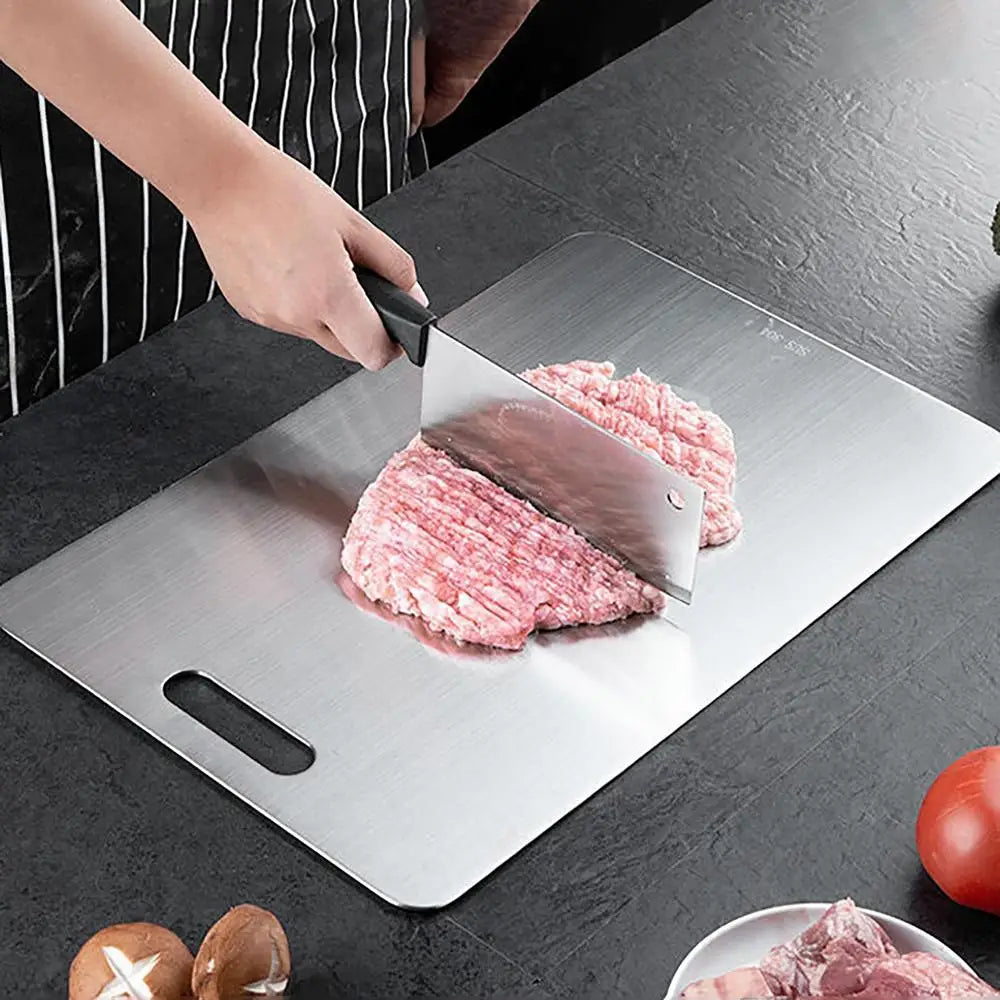 Double-Sided Stainless Steel Cutting Board