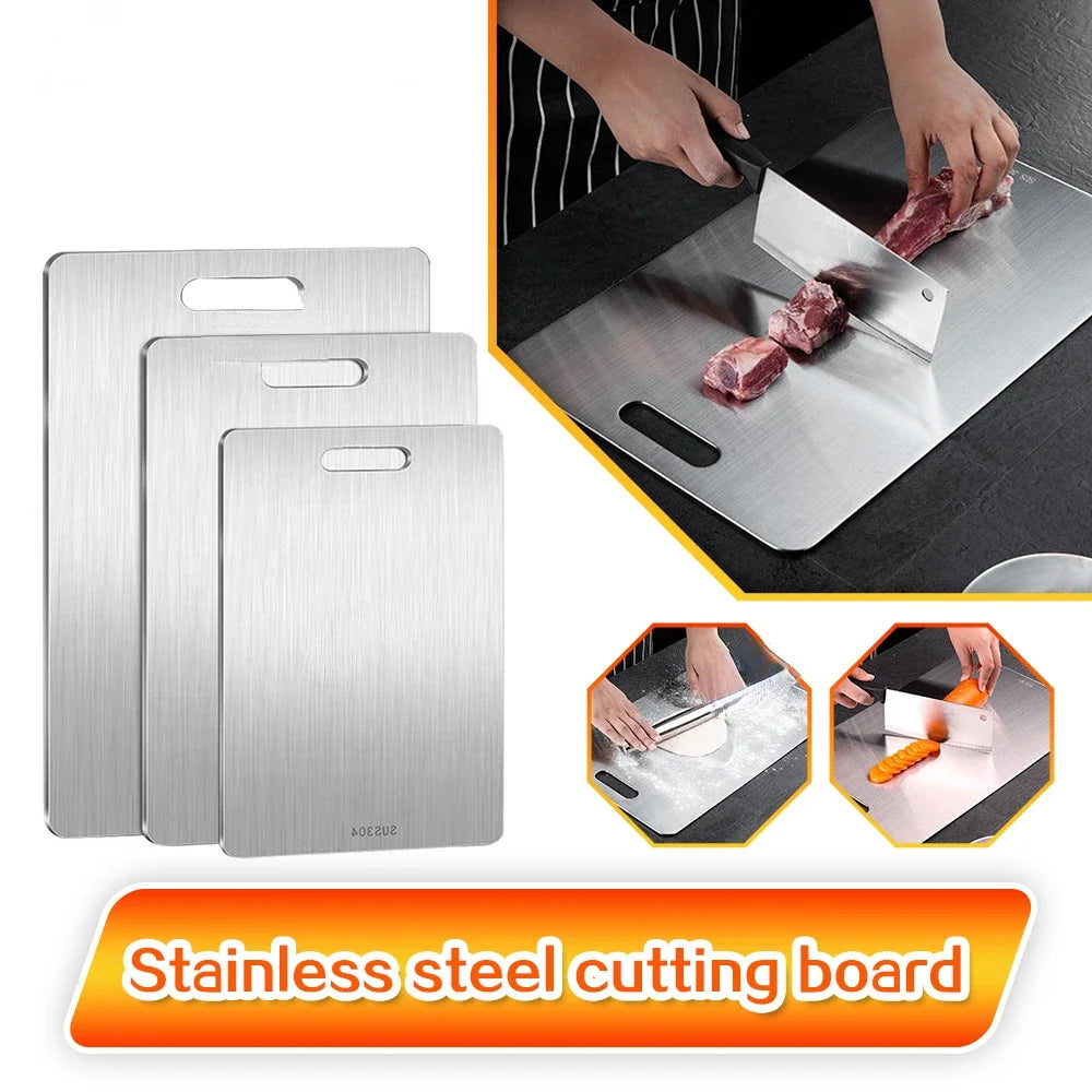 Double-Sided Stainless Steel Cutting Board