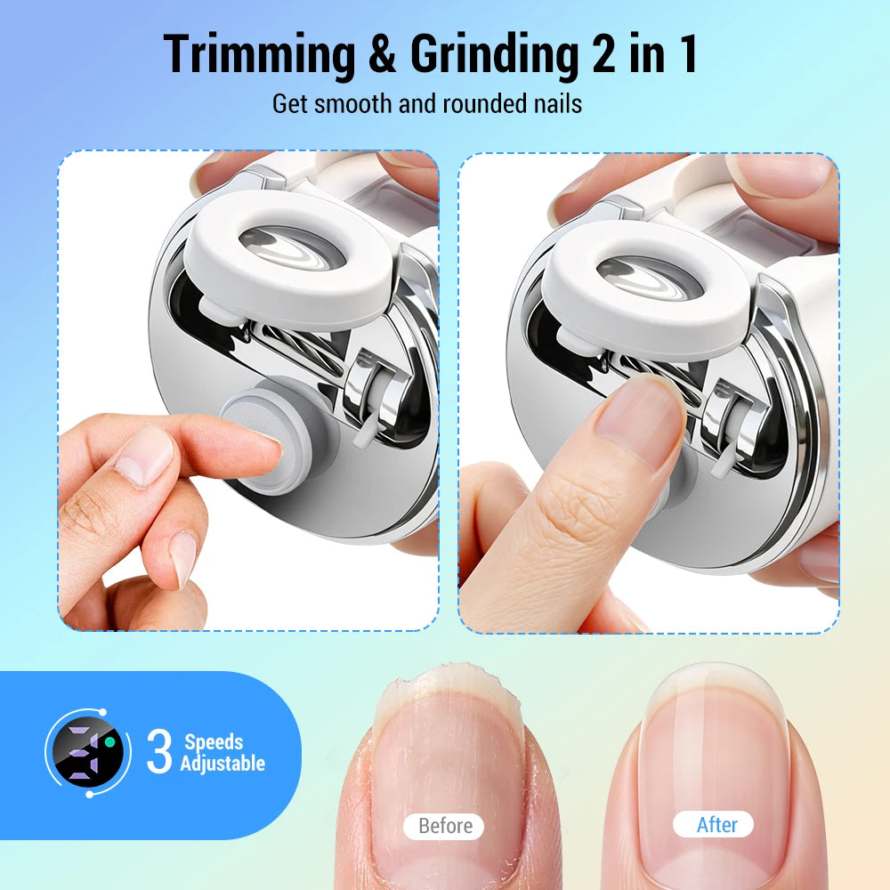 Electric Nail Trimmer with LED Magnifier
