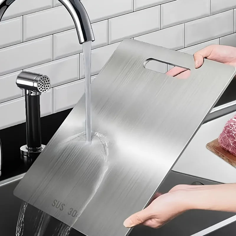 Double-Sided Stainless Steel Cutting Board