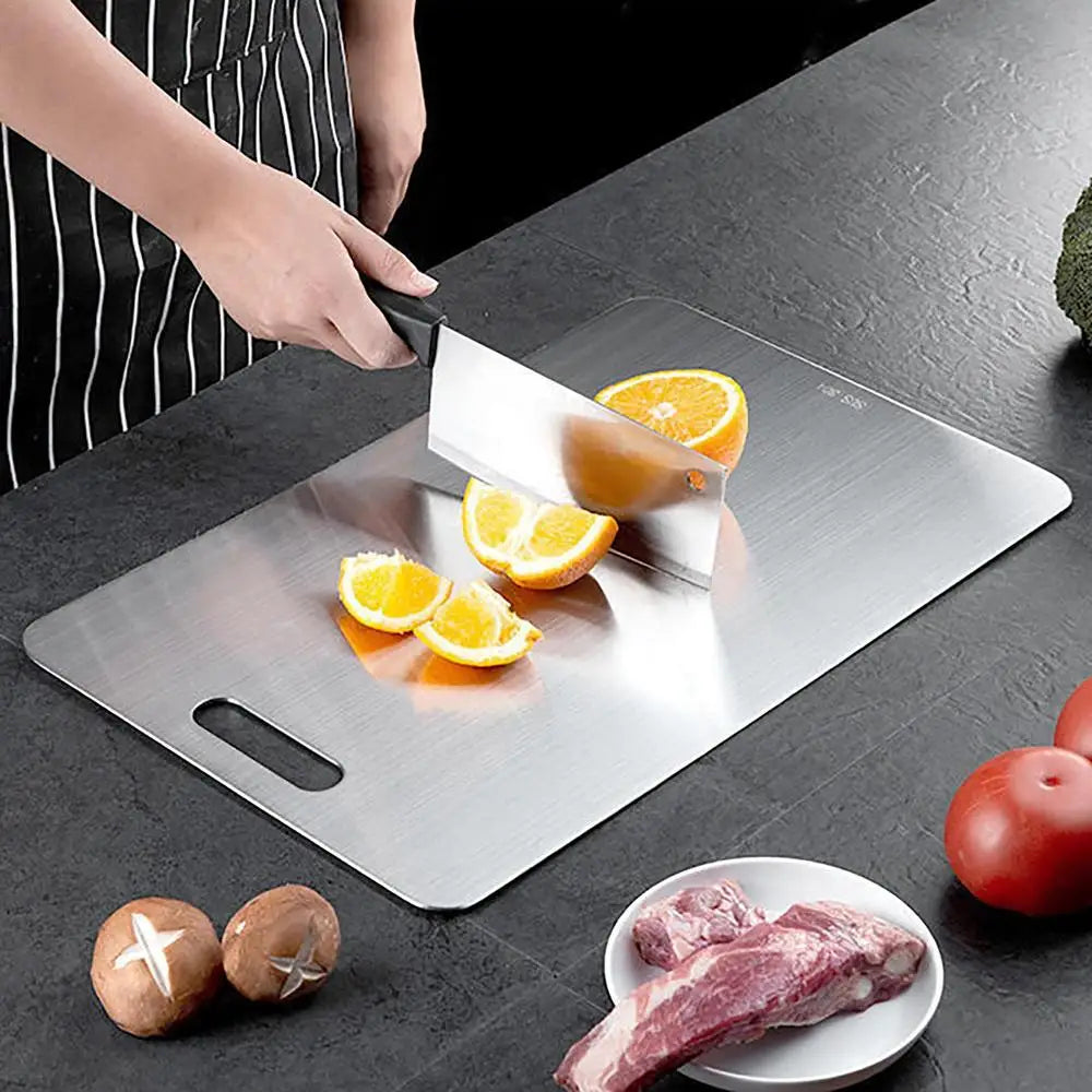 Double-Sided Stainless Steel Cutting Board