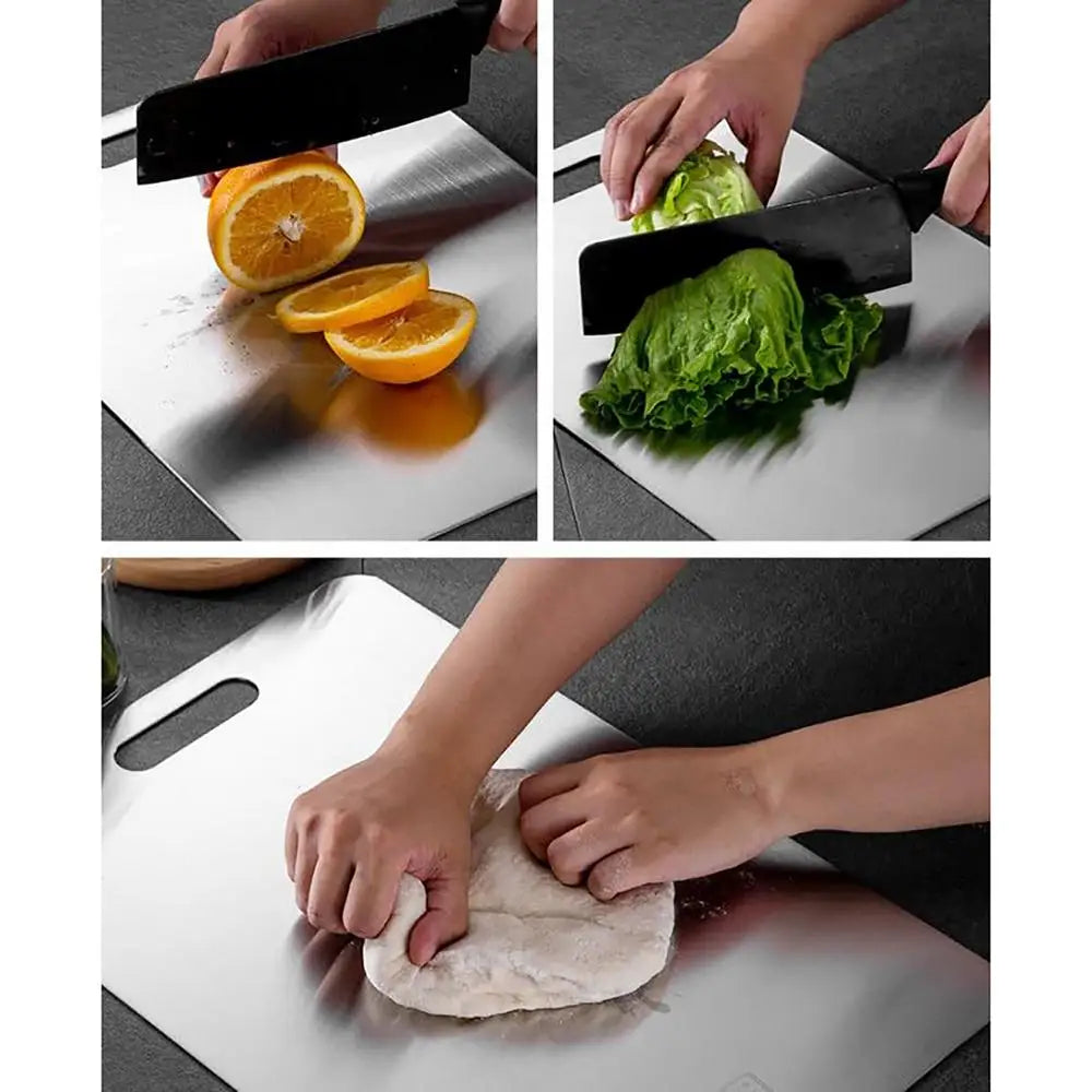 Double-Sided Stainless Steel Cutting Board