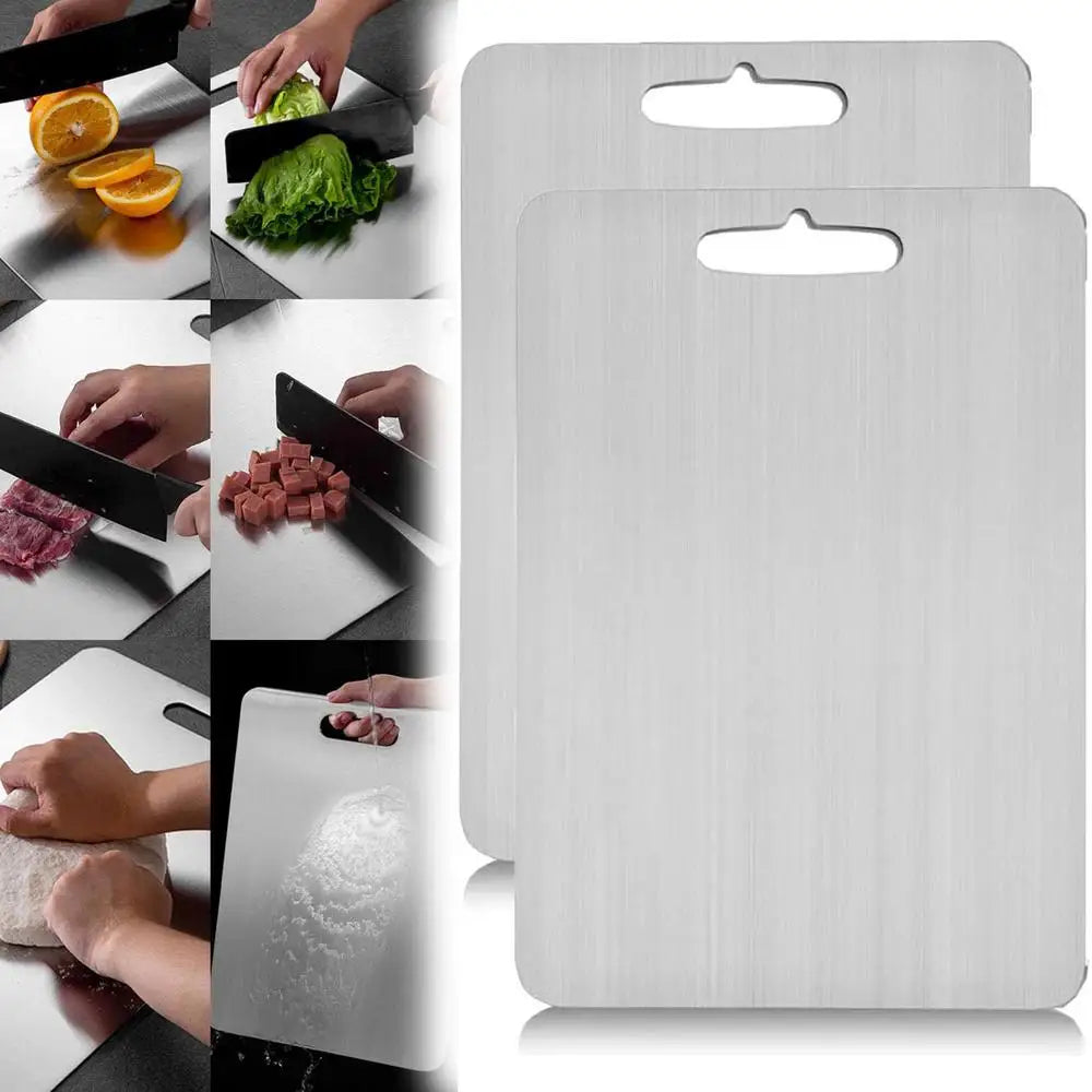 Double-Sided Stainless Steel Cutting Board